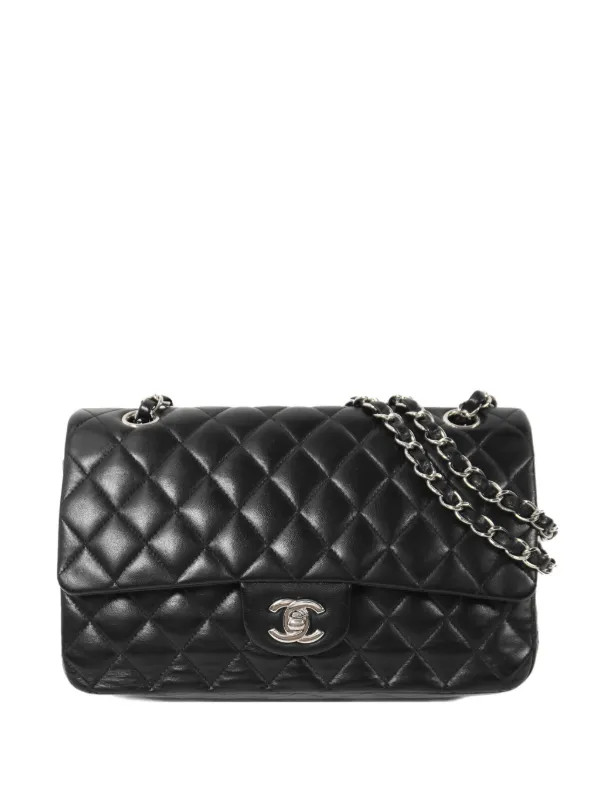 わ*ん様 CHANEL ブラック レザー ショルダーバッグ CHANEL Pre-Owned 25 クラシック チェーン ショルダーバッグ