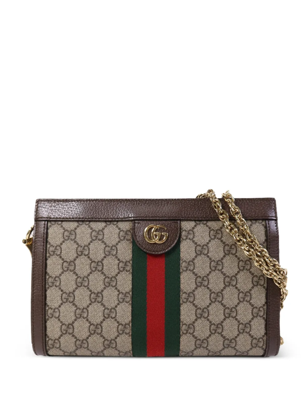 Gucci Pre-Owned Ophidia GG canvas chain shoulder bag - Marrone