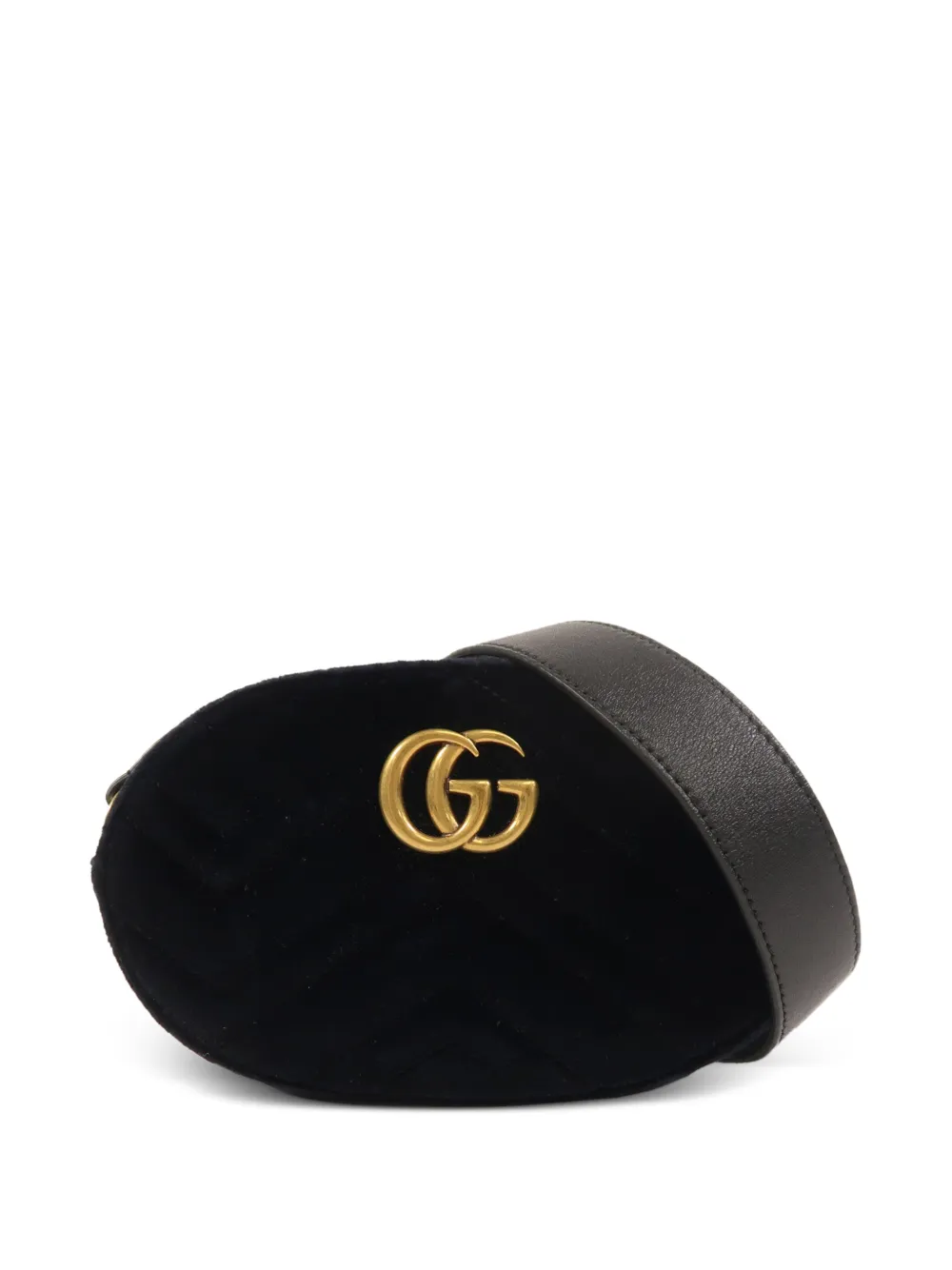 Gucci Pre-Owned GG Marmont Matelassé velvet belt bag - Nero