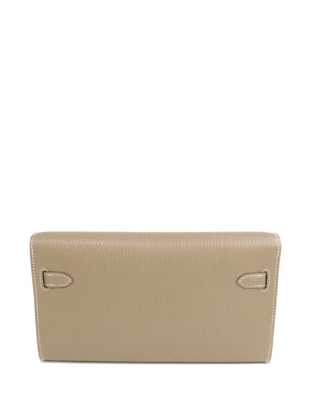 Hermès Pre-Owned Kelly To Go Chevre Mysore-leather clutch bag - Toni neutri