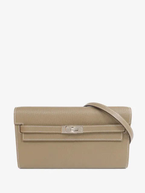 Hermès Pre-Owned Kelly To Go Chevre Mysore-leather clutch bag