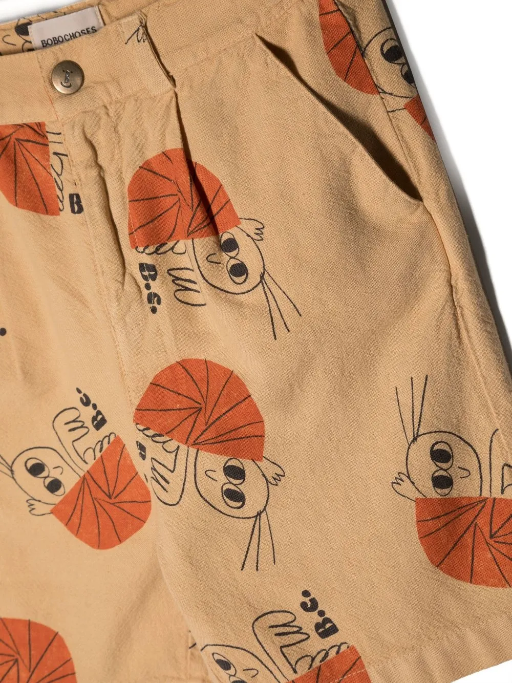 Bobo Choses Shorts met print Beige
