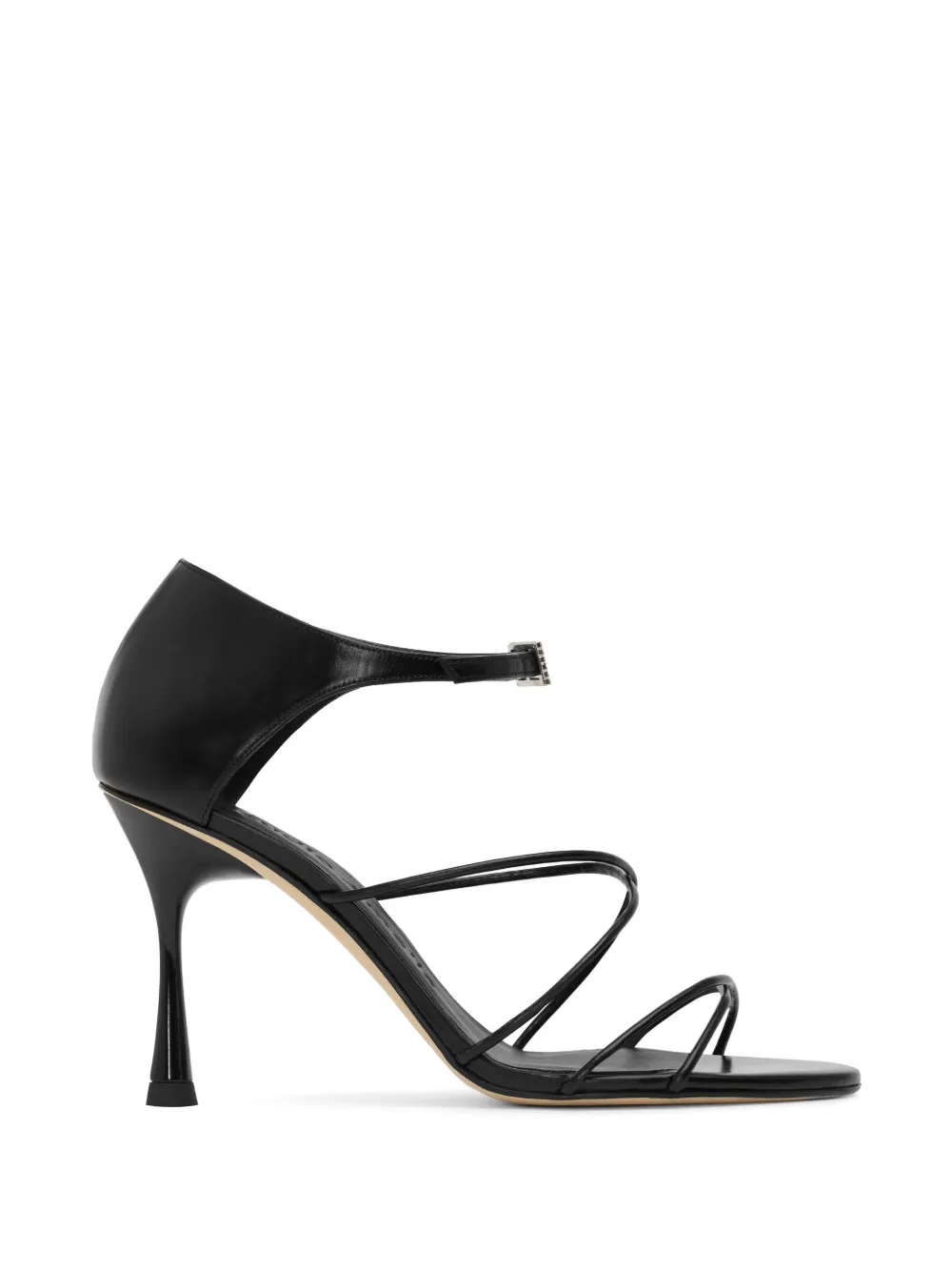 Studio Amelia 90mm Greta 90 Diamante-buckle Heeled Sandals In Black