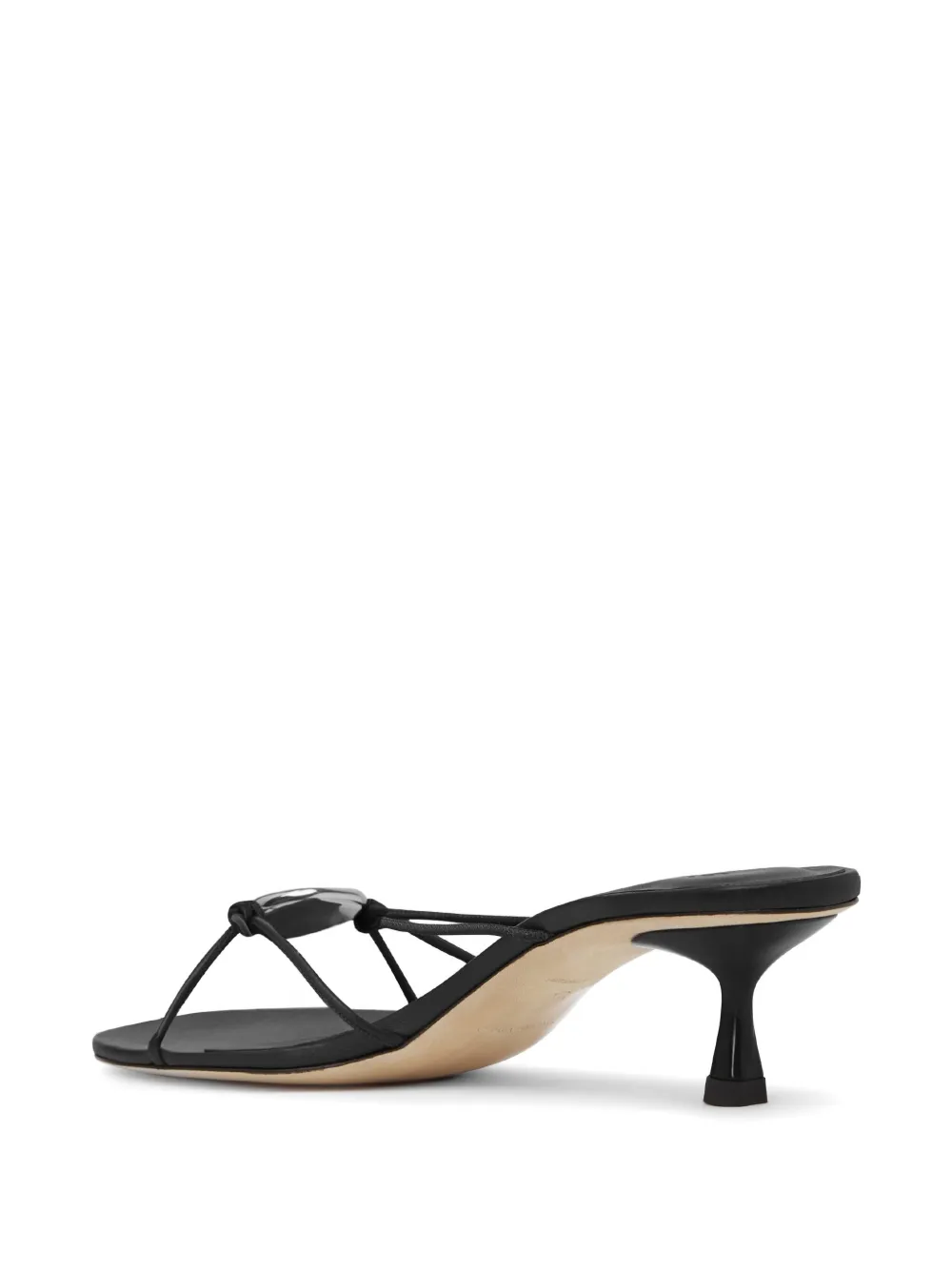 Studio Amelia 50mm Pierre pebble-embellished heeled mules Zwart
