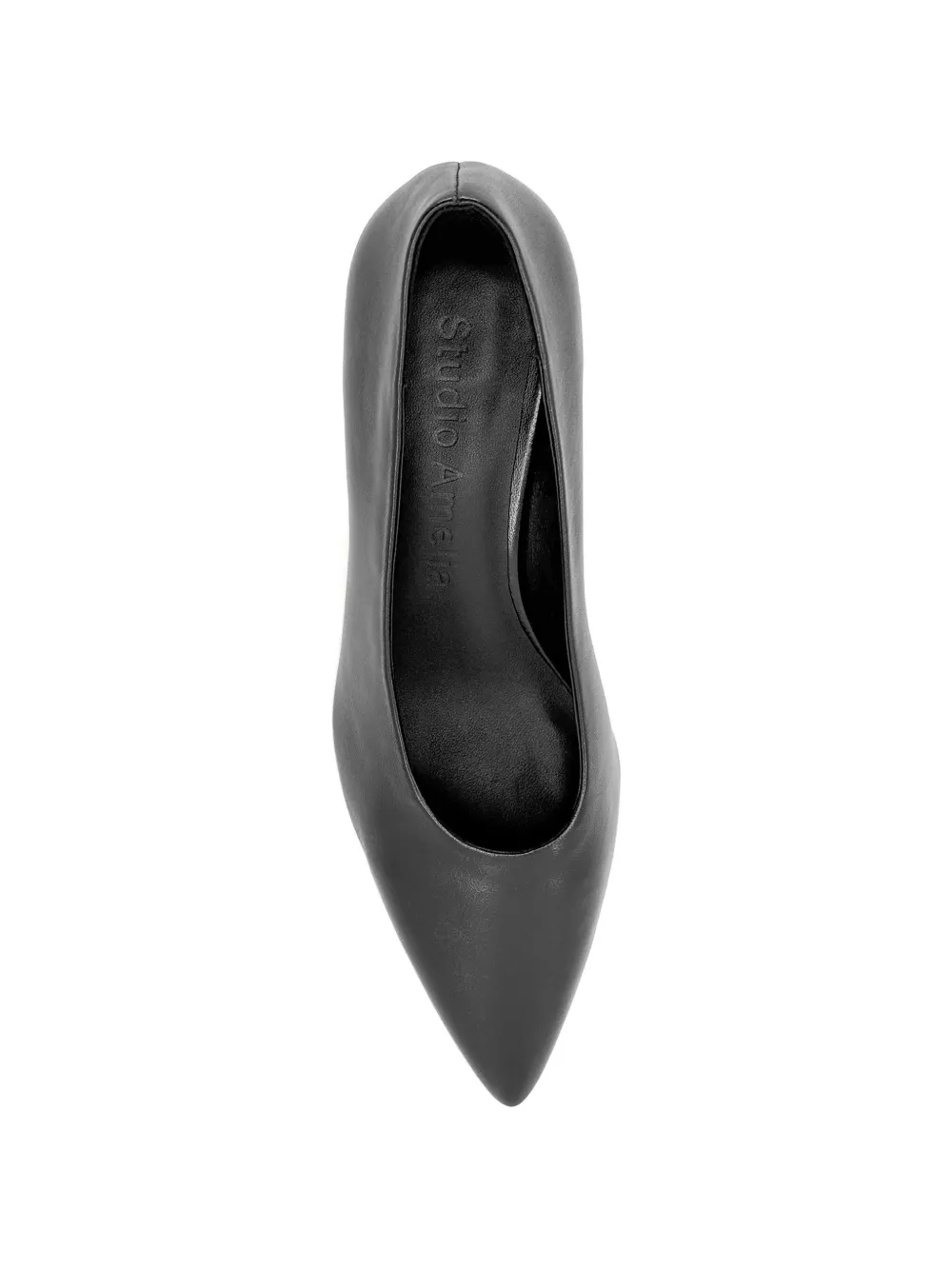Studio Amelia Vivonne 50 mm glanzende pumps met hak Zwart