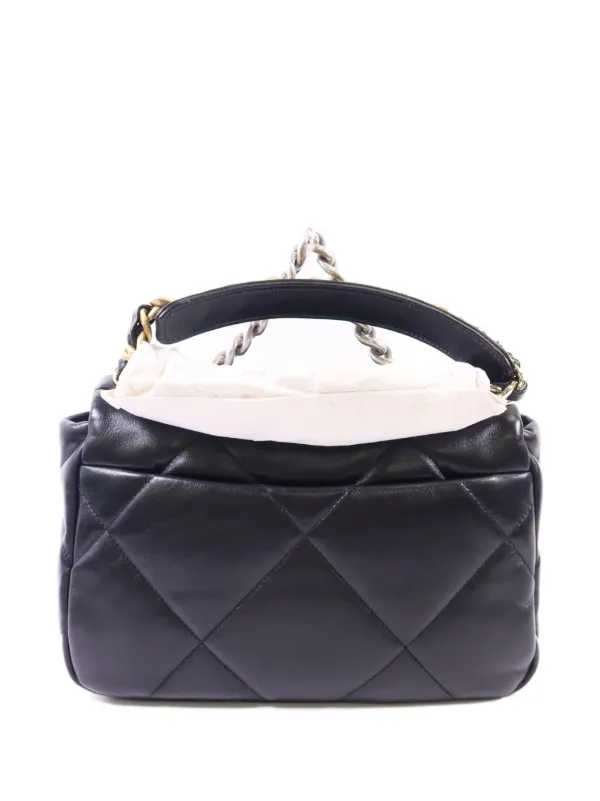 CHANEL Pre-Owned Chanel 19 Quilted Shoulder Bag | Black | FARFETCH CHANEL Pre-Owned Chanel 19 Quilted Shoulder Bag | Black | FARFETCH