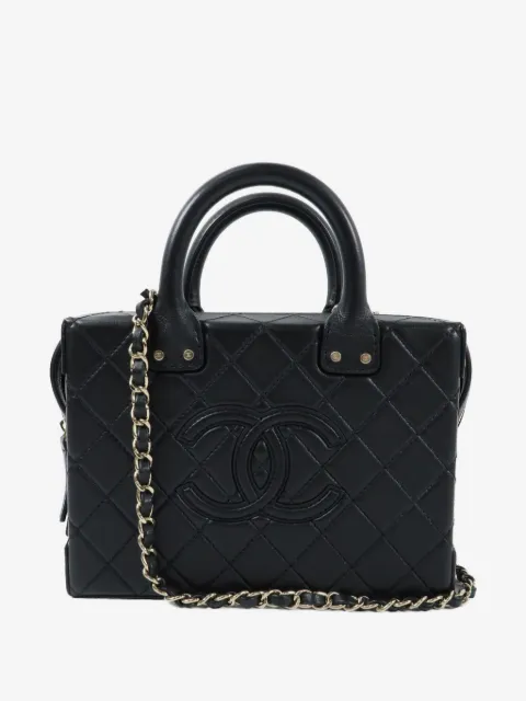 CHANEL Pre-Owned CC Vanity Case Tote Bag mit Rautensteppung