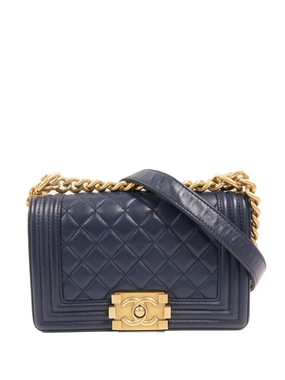 CHANEL Pre-Owned Boy chain-strap shoulder bag - Blue