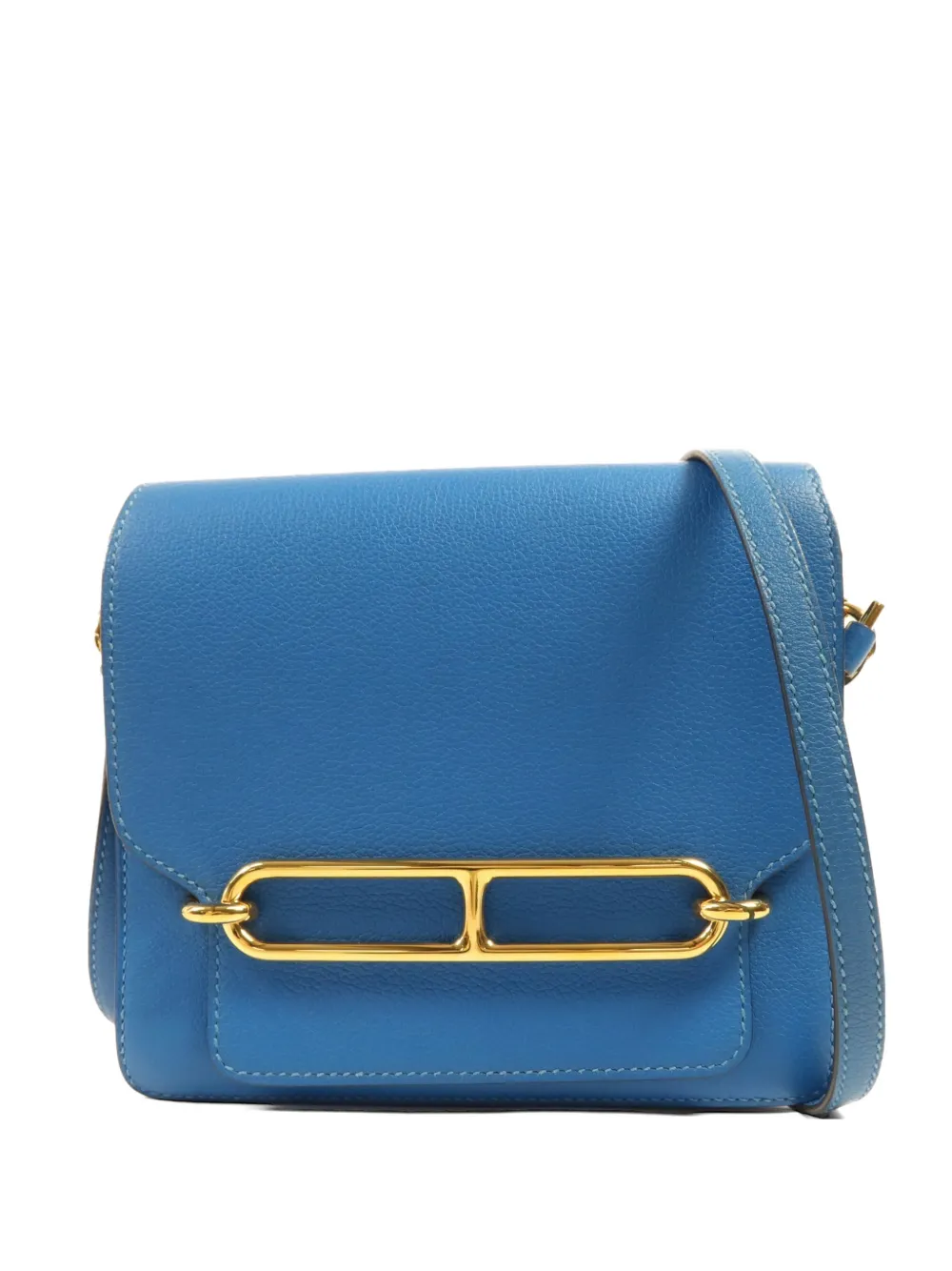 Hermès Pre-Owned mini Roulis Evercolor-leather crossbody bag - Blu
