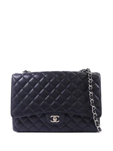 CHANEL Pre-Owned Maxi Classic leren schoudertas met diamantvormige voering