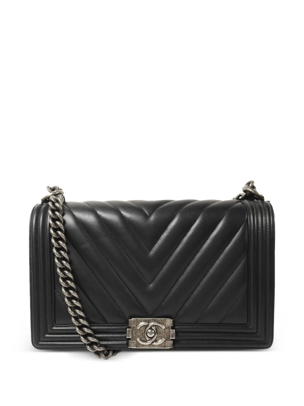CHANEL Pre-Owned Boy chevron-quilted shoulder bag - Nero