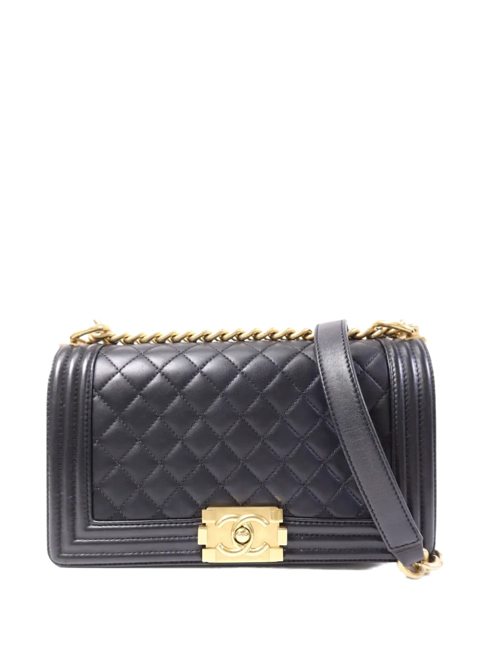 CHANEL Pre-Owned Boy quilted shoulder bag - Black