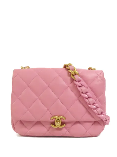 CHANEL Pre-Owned tote con cierre giratorio y logo CC