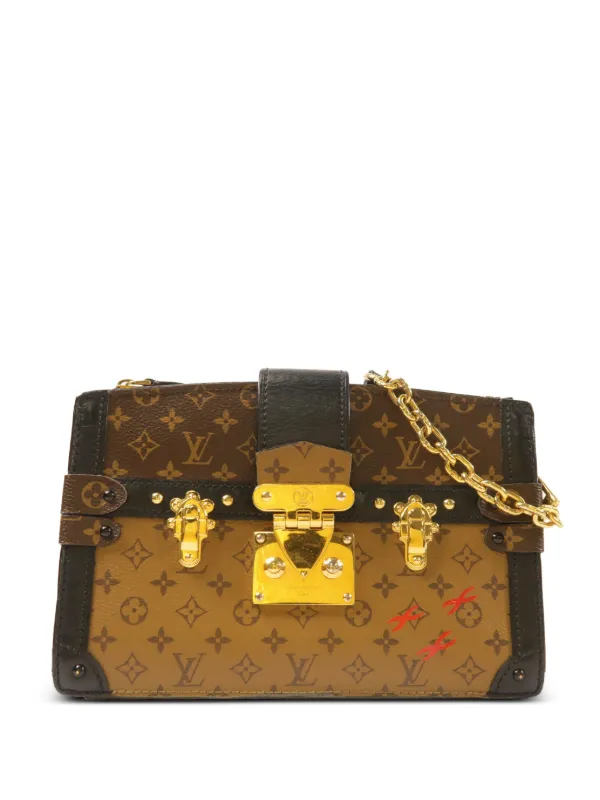 Louis Vuitton Pre-owned Trunk Reverse Monogram Clutch Bag in Brown