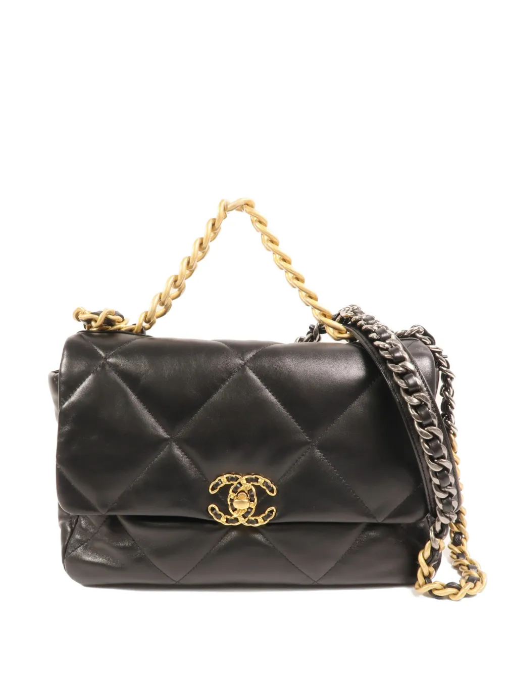 CHANEL Pre-Owned C19 turn-lock shoulder bag - Nero