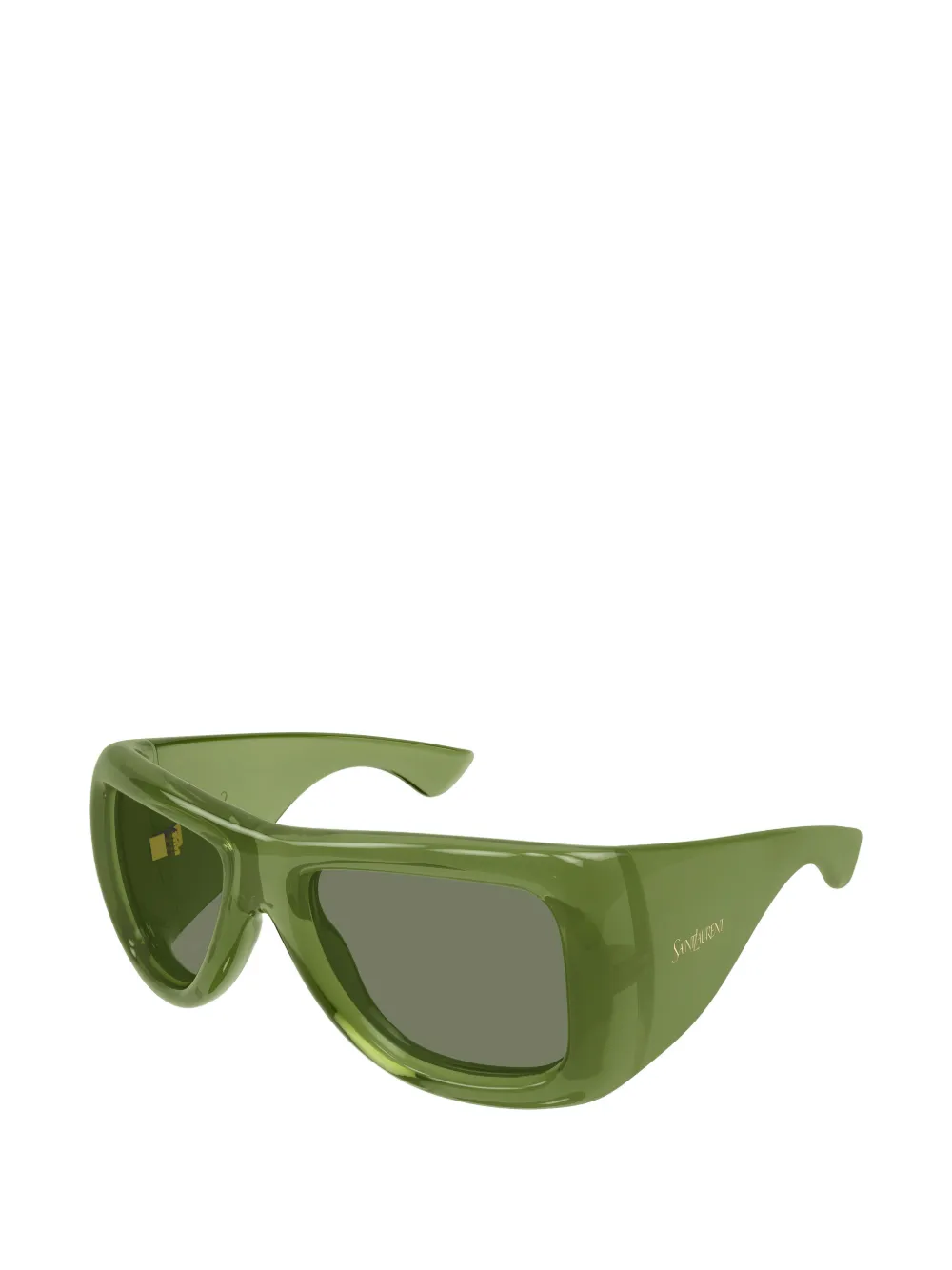 Saint Laurent Eyewear Howl zonnebril met rechthoekig montuur Groen