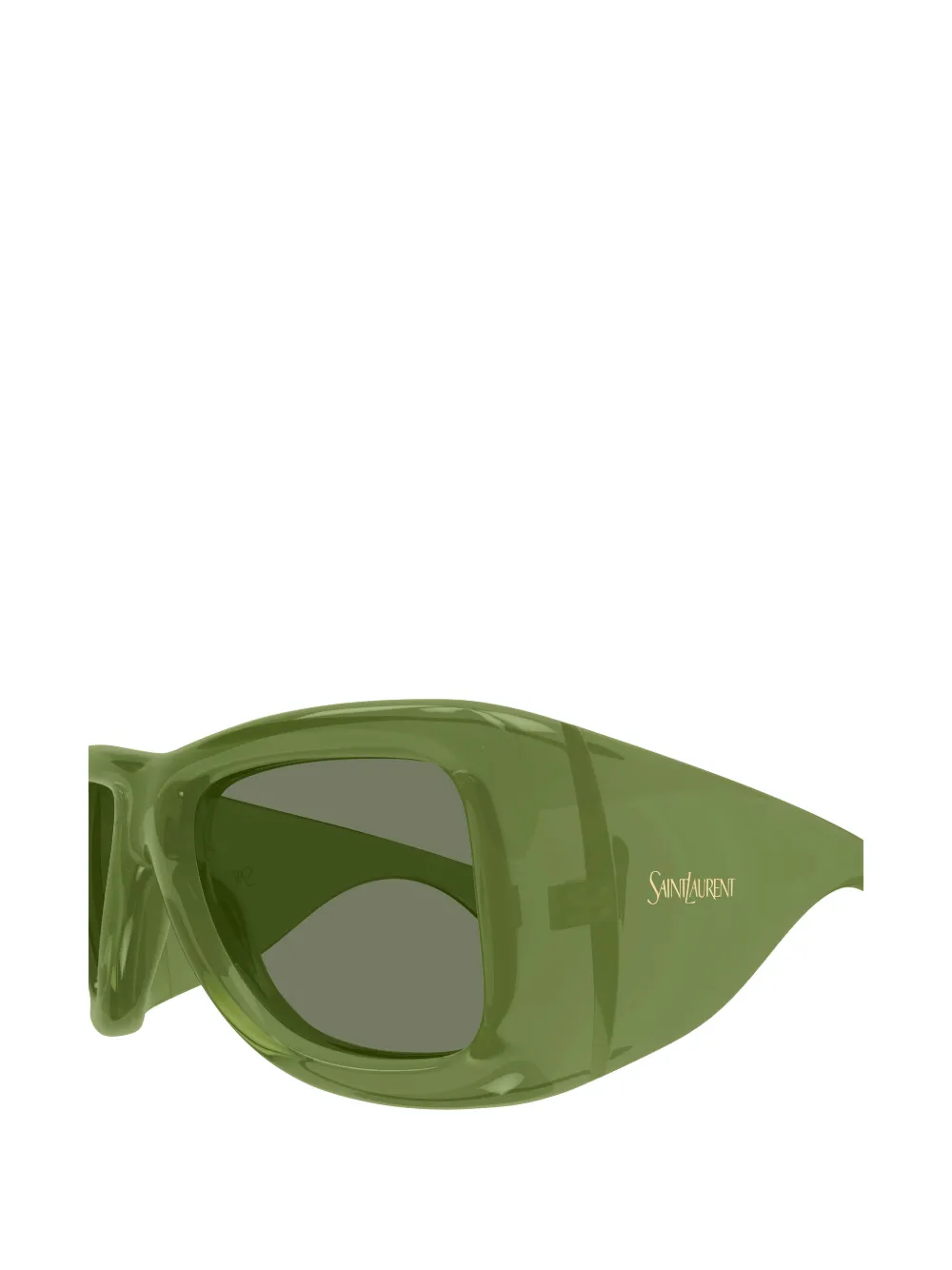 Saint Laurent Eyewear Howl zonnebril met rechthoekig montuur Groen