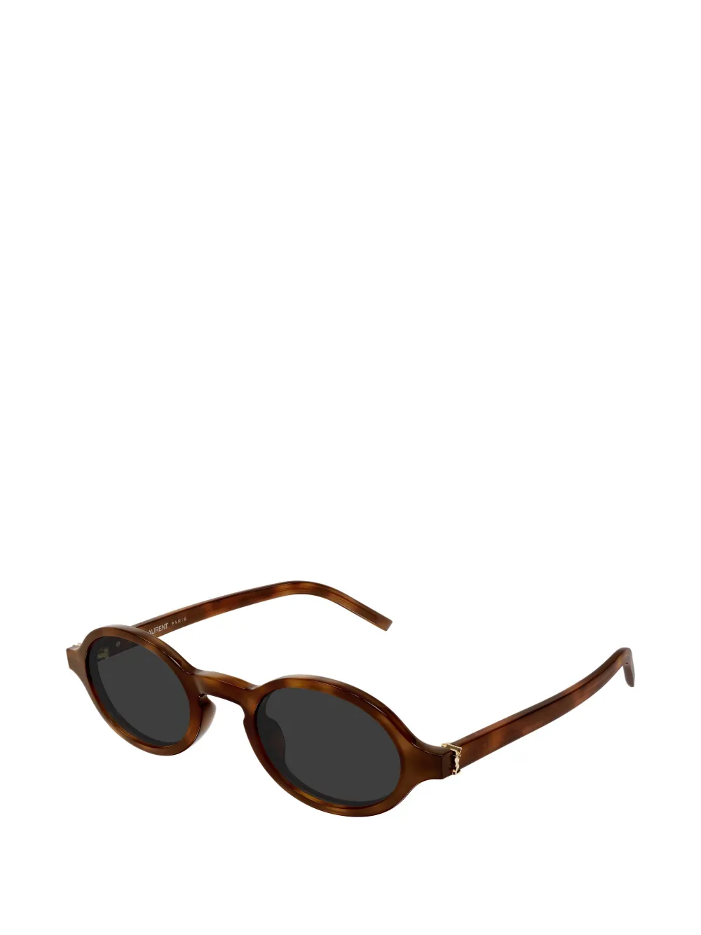 Saint Laurent Eyewear Zonnebril met ovalen montuur Bruin