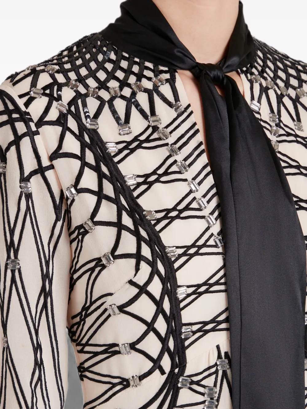 Temperley London Cressida midi-jurk met strik Beige