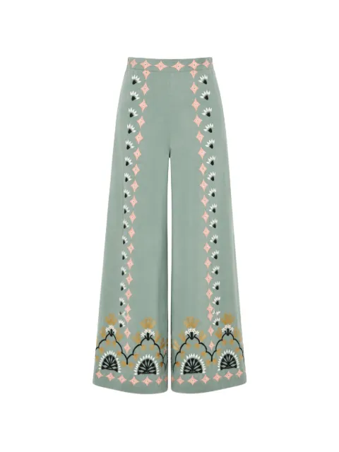 Temperley London Calça Rosalba com bordado