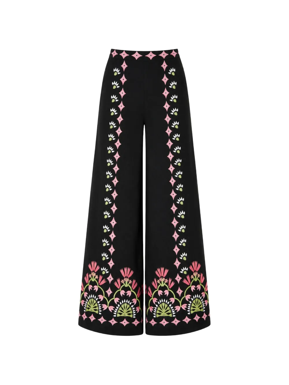 Temperley London Rosalba embroidered palazzo pants - Schwarz