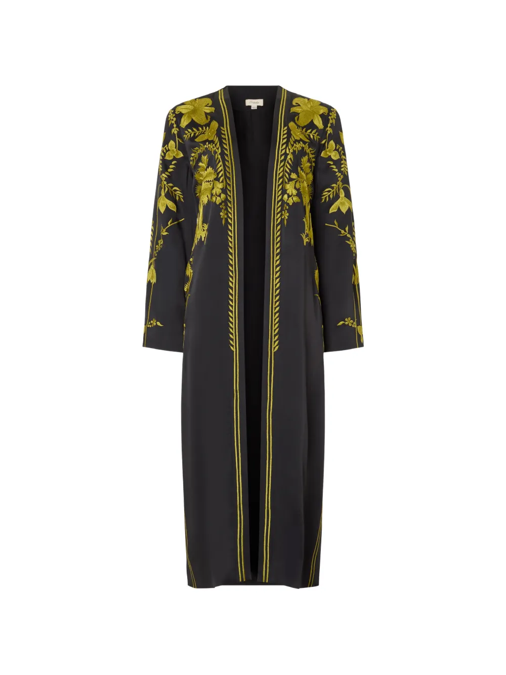 Temperley London Thisbe floral-embroidered coat - Nero