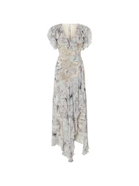 Temperley London Nerissa sequin-embellished ruffled asymmetric dress