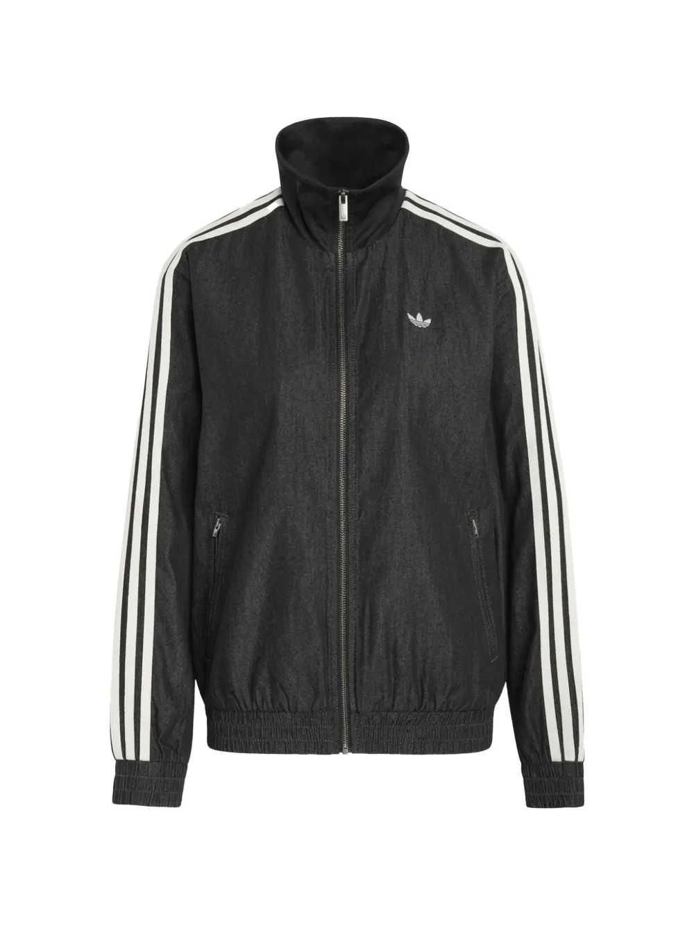 adidas Summer Glow Firebird side-stripe zip-up sweatshirt - Nero