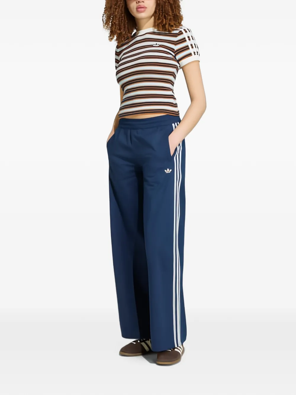 adidas Summer Glow broek met wijde pijpen Blauw