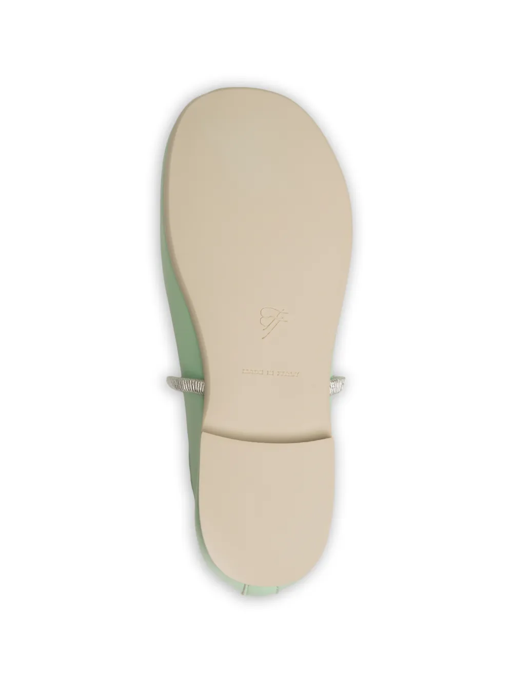 Tales of Two Guli leren ballerina's met metallic bandje Groen