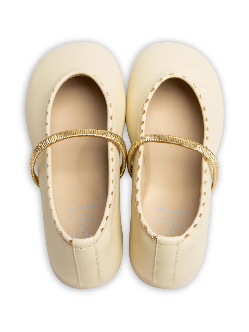 Tales of Two Guli Mini leren ballerina's Beige