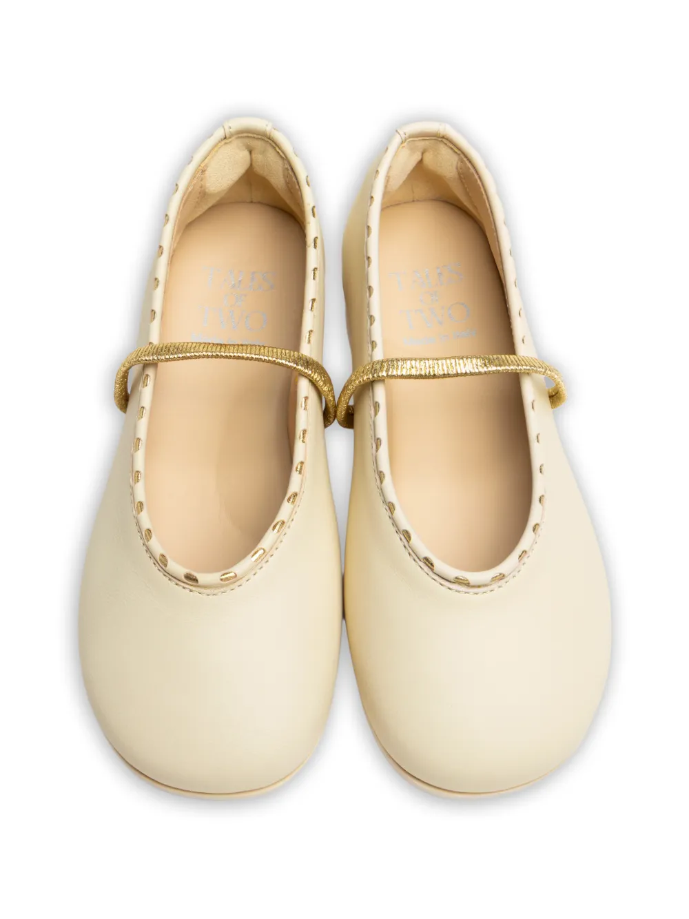 Tales of Two Guli Mini leren ballerina's Beige