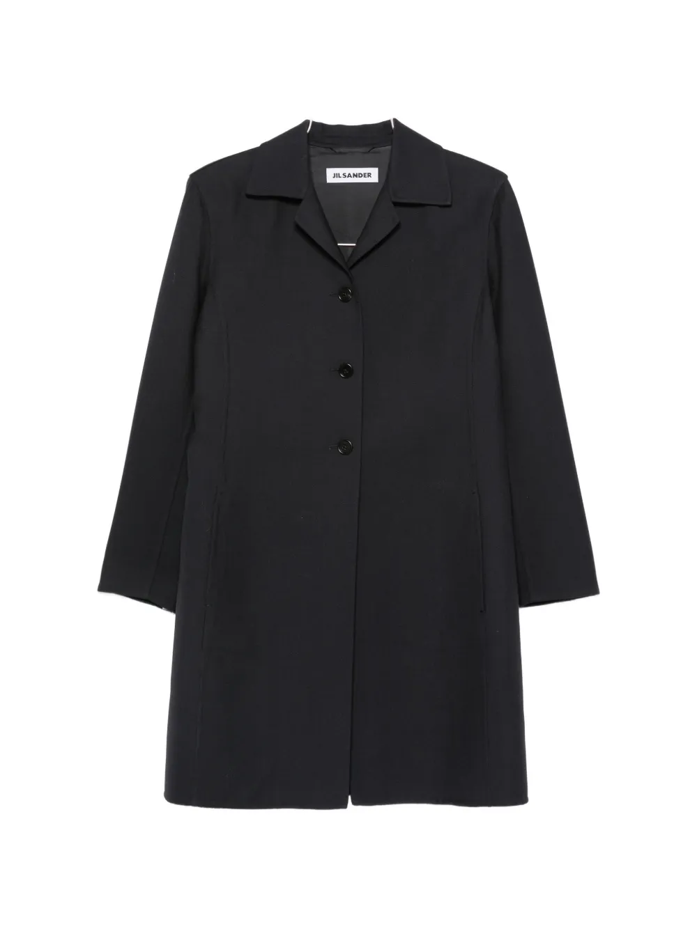 Jil Sander single-breasted buttoned coat - Blue