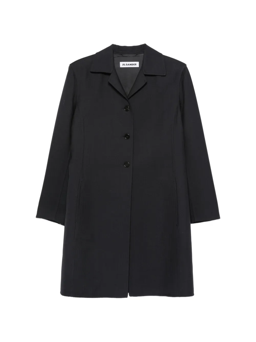 Jil Sander single-breasted buttoned coat - Blu