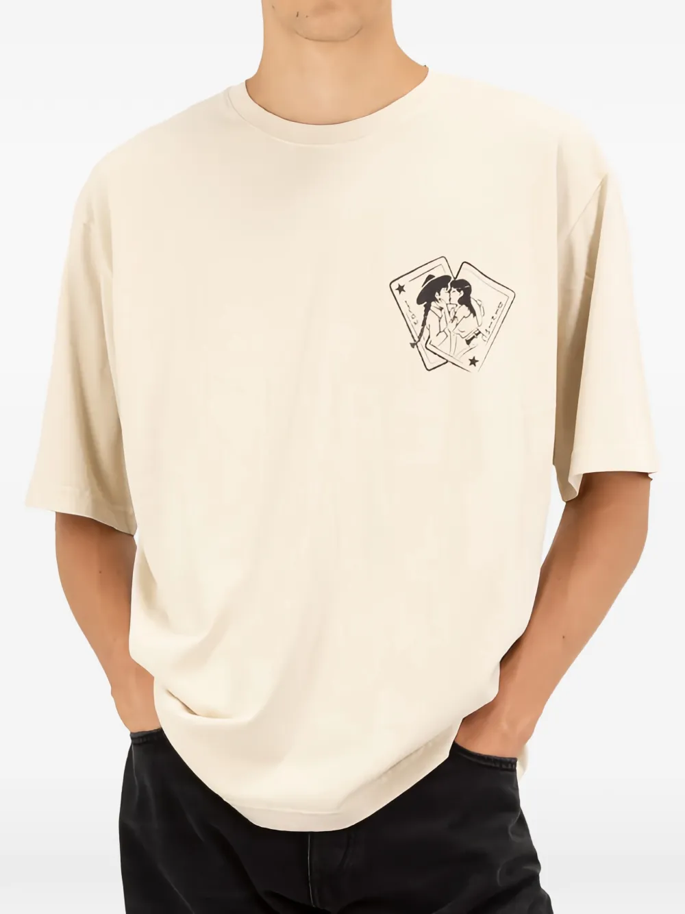 ICON DENIM graphic-print T-shirt - Toni neutri