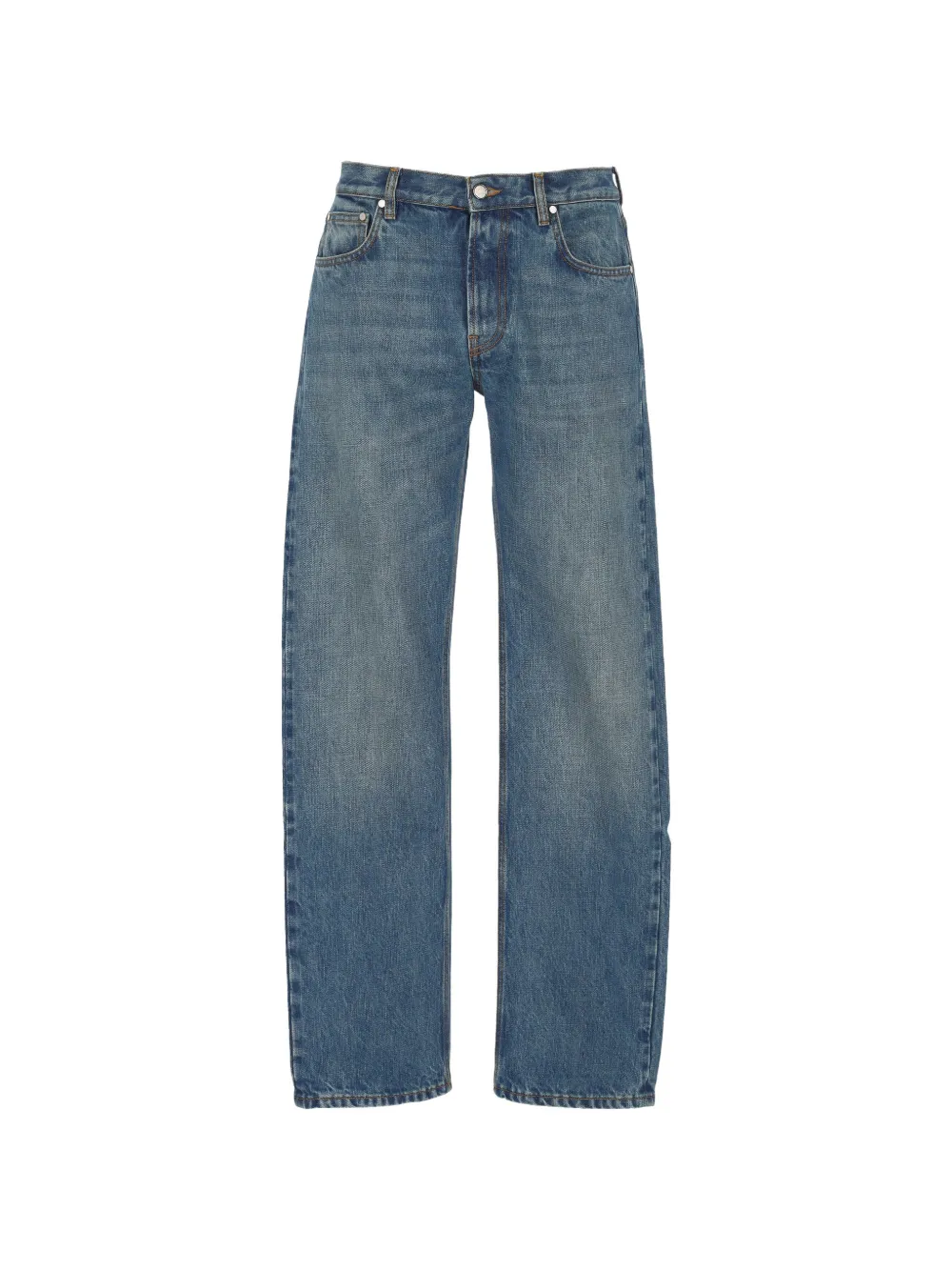 Umit Benan faded straight-leg jeans - Blu