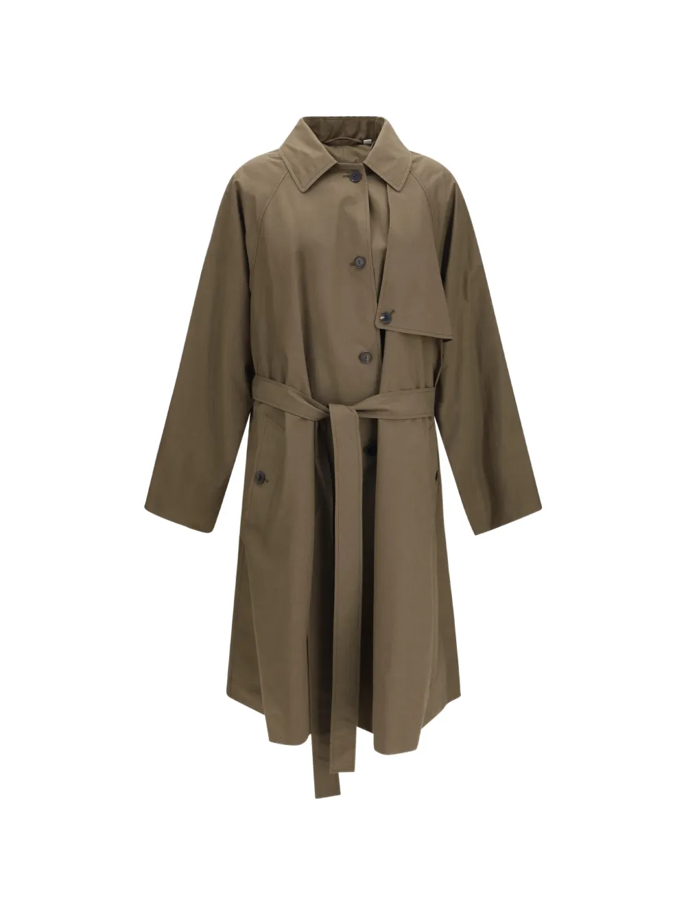 Calvin Klein belted storm-flap trench coat - Verde