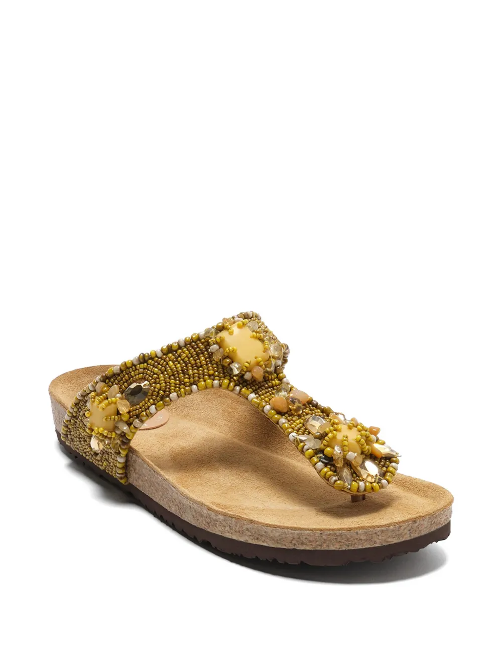 MALIPARMI Glamour Infrabijoux sandalen verfraaid met kralen Geel
