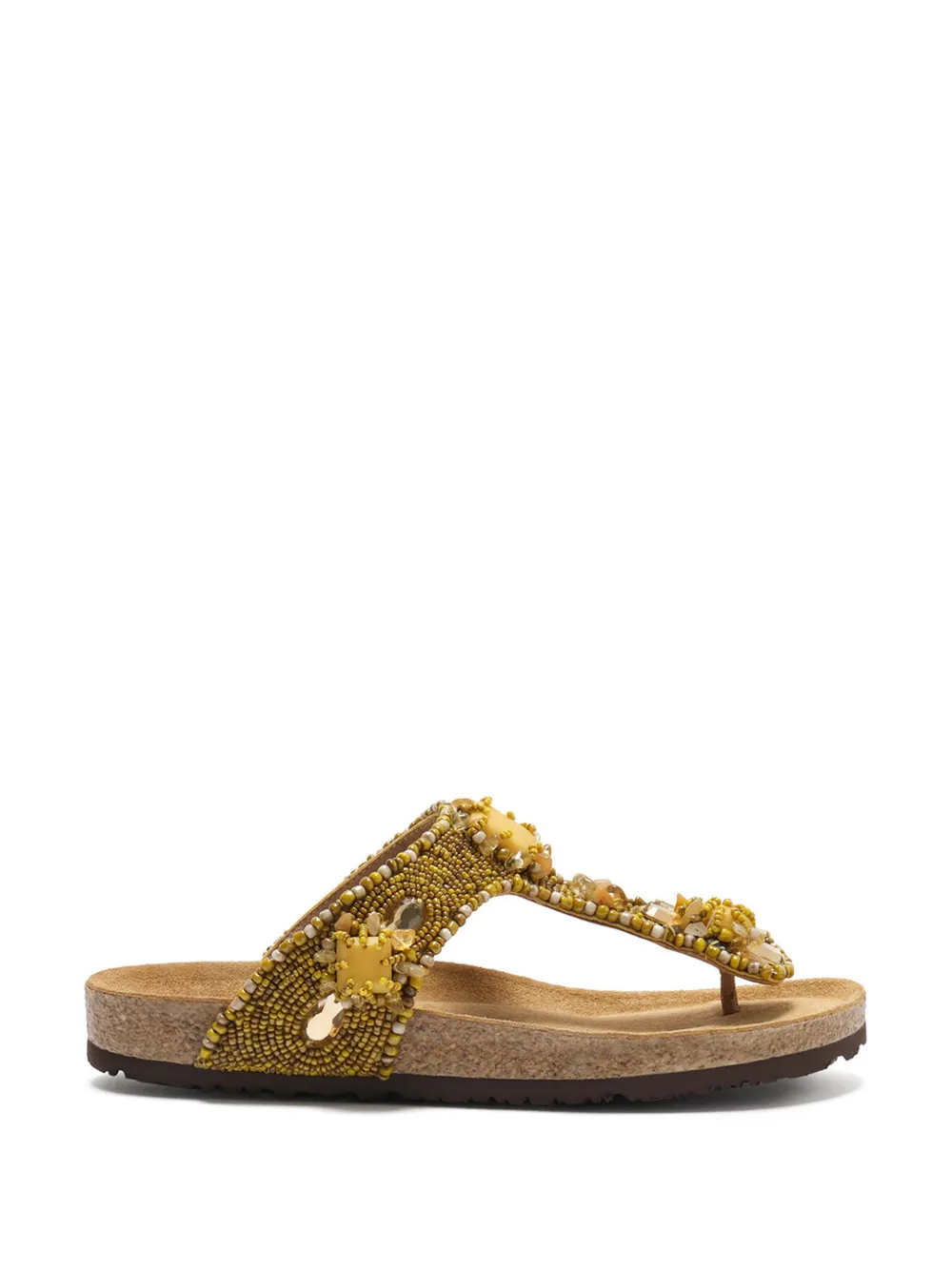 MALIPARMI Glamour Infrabijoux sandalen verfraaid met kralen Geel