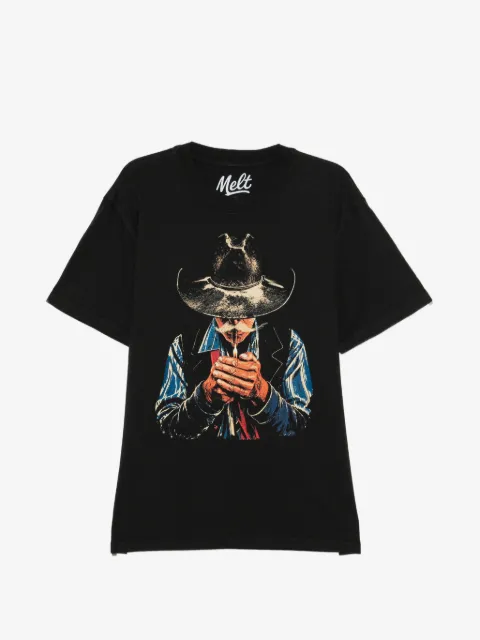 Melt graphic-print round neck T-shirt