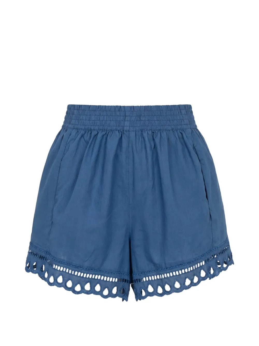 Ermanno Scervino broderie-anglaise elasticated shorts - Blu