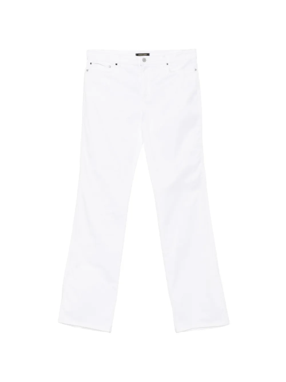 Roberto Cavalli Vintage 2000s stud-embellished trousers - Bianco