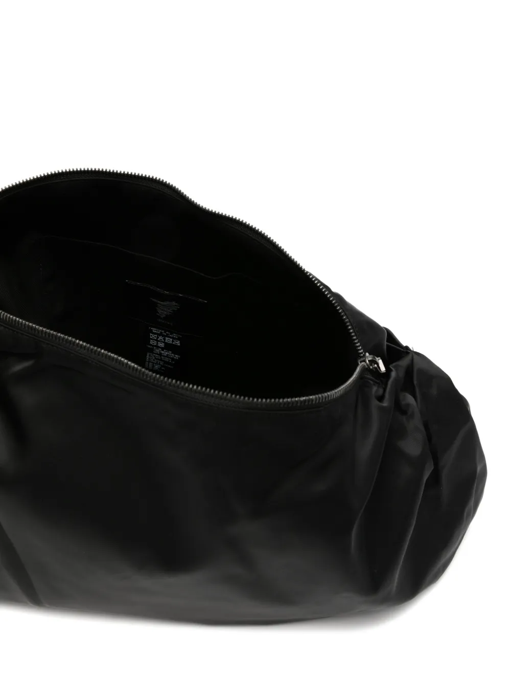 Discord Yohji Yamamoto Gesmockte shopper met logopatch Zwart
