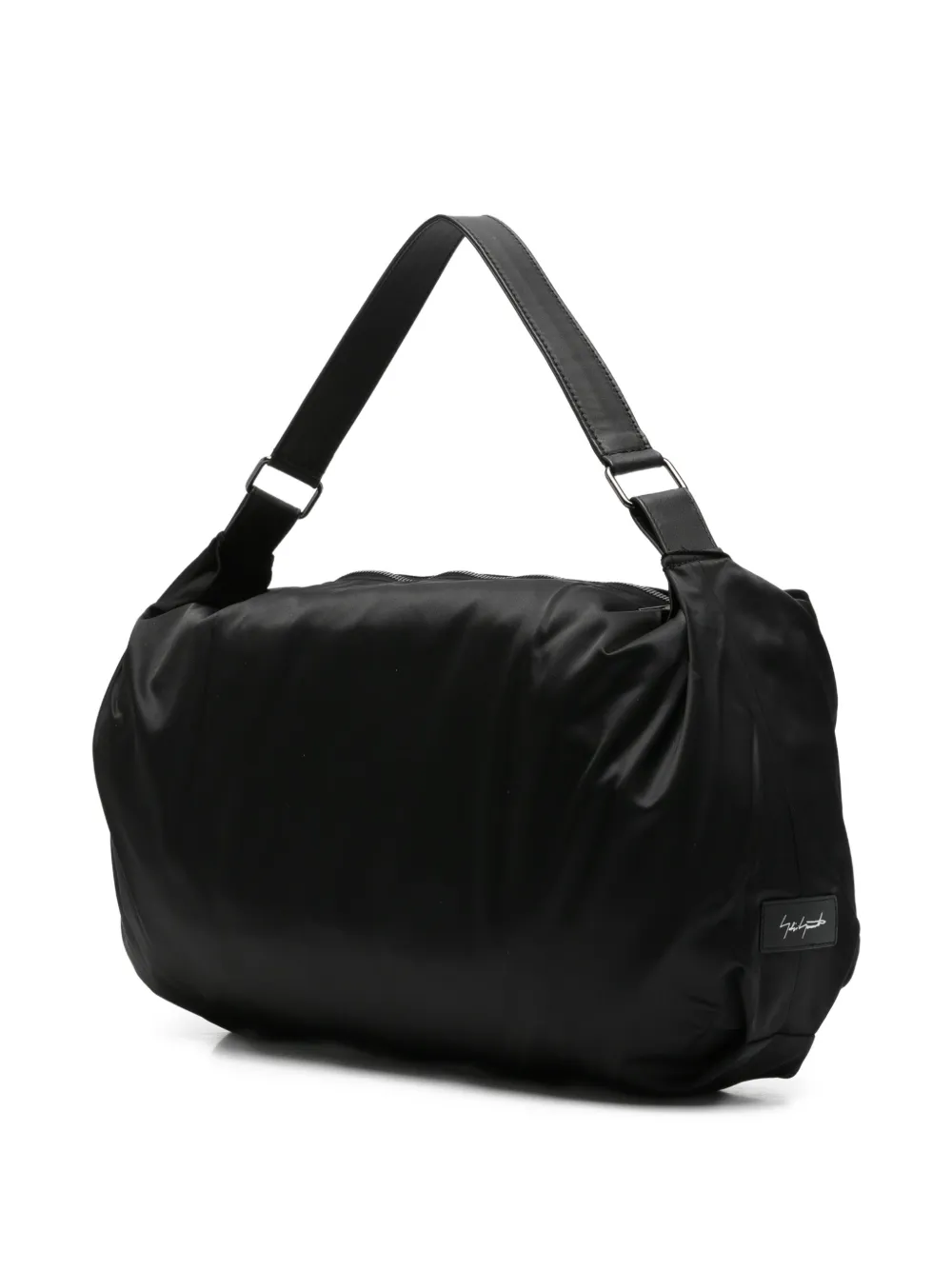 Discord Yohji Yamamoto Gesmockte shopper met logopatch Zwart