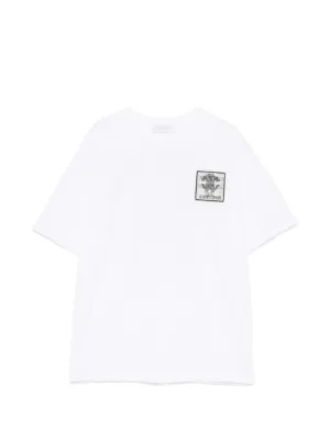 Moncler Enfant logo-patch Cotton T-shirt | White | FARFETCH