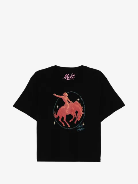 Melt graphic-print short-sleeve T-shirt