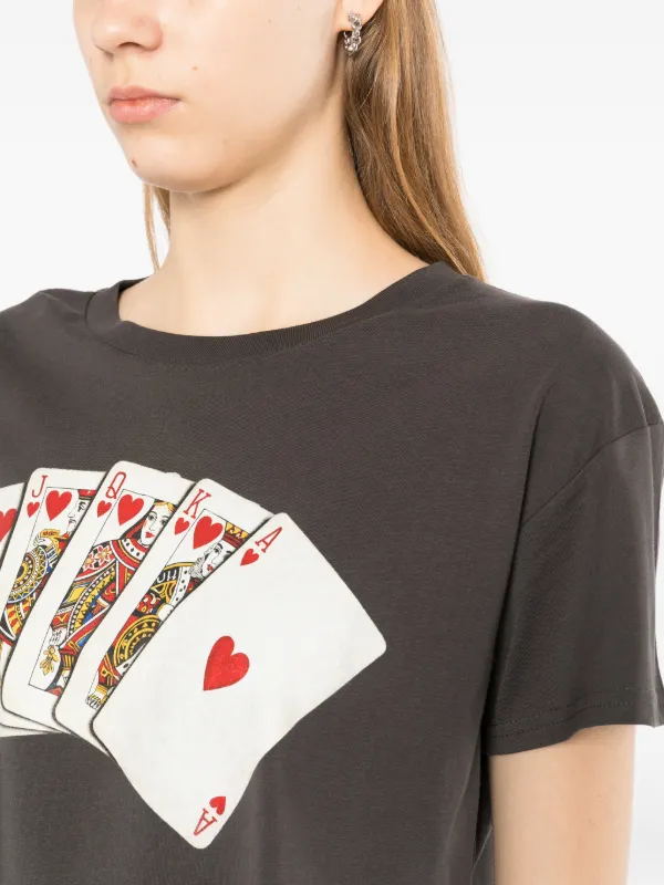 Melt graphic-print Cropped T-shirt | Grey | FARFETCH