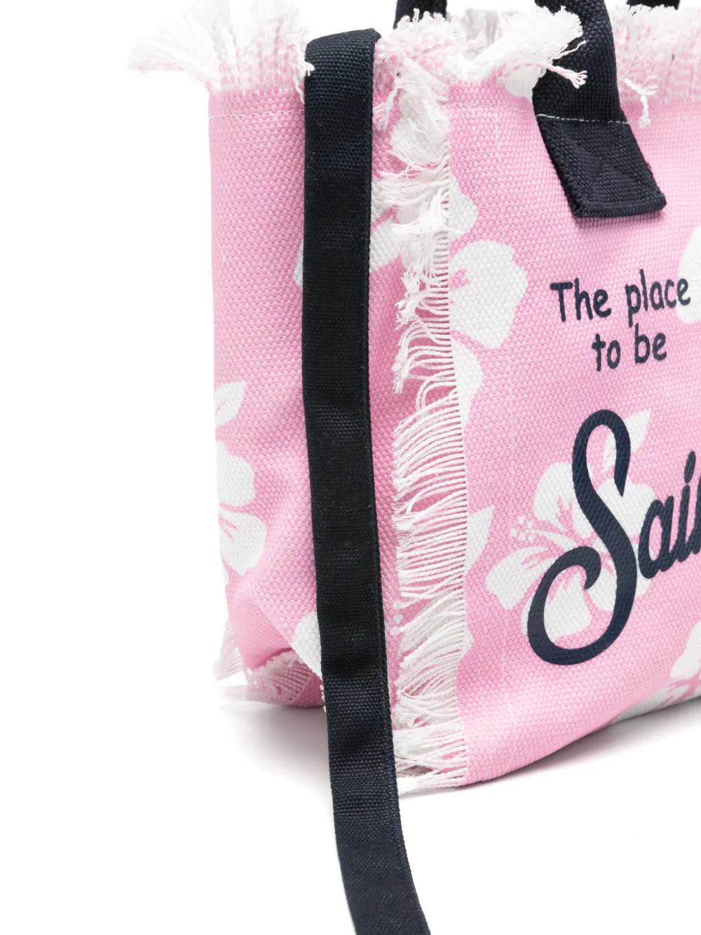 MC2 Saint Barth Colette shopper met bloemen-print en franje Roze