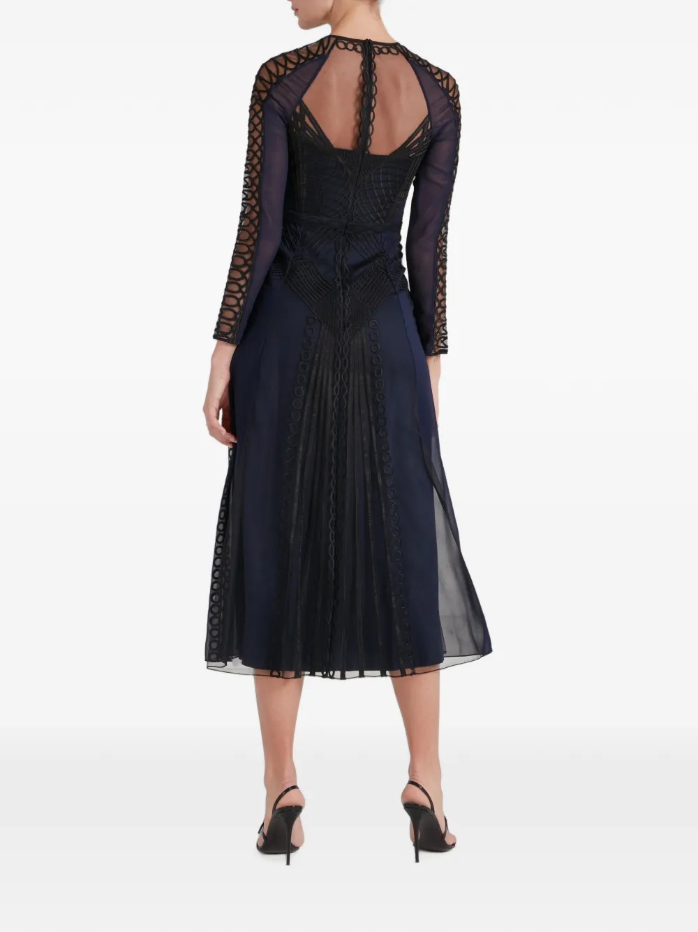 Temperley London Ariel midi-jurk Blauw