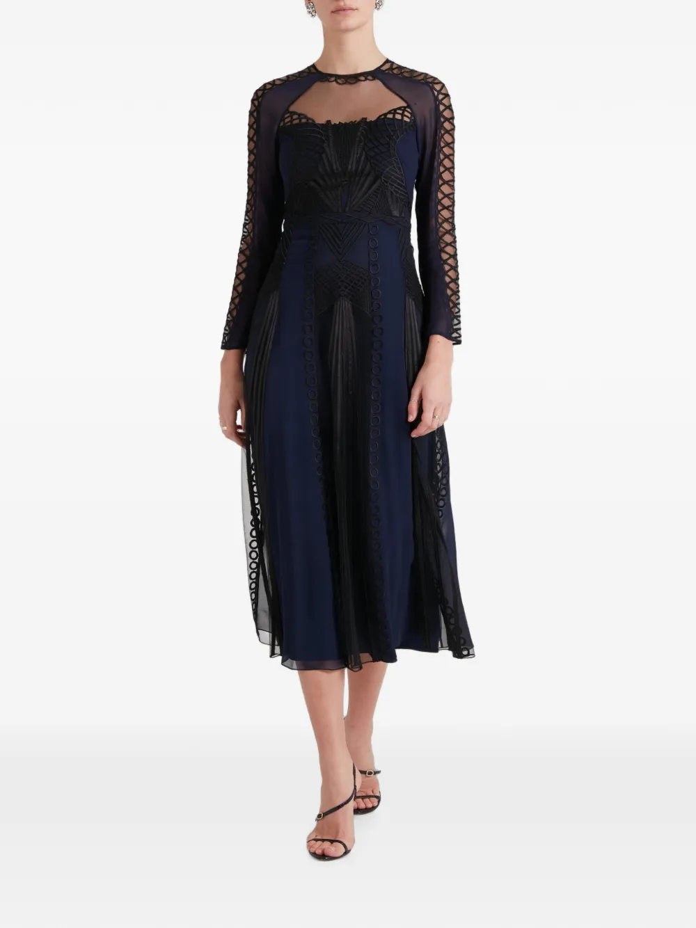 Temperley London Ariel midi-jurk Blauw